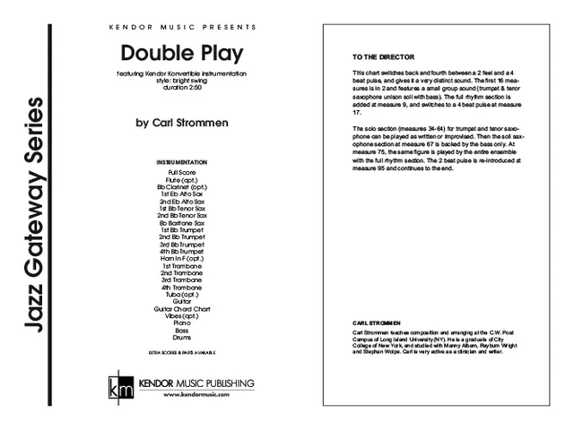 Kendor Music Double Play noty full score swing