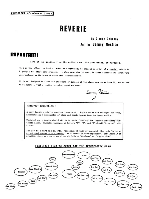 Kendor Music Reverie partitura full score balada