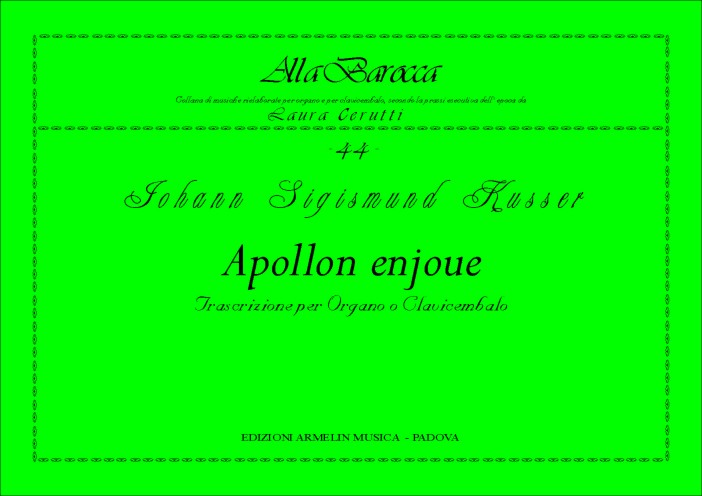 Armelin Musica Apollon Enjoué noty ověřené vydání