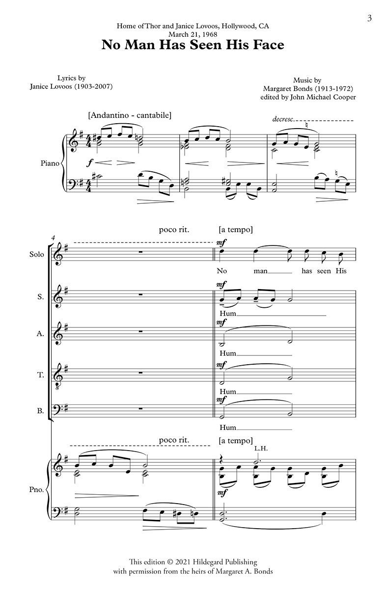 Hildegard No Man has seen His Face noty pro sbor SATB