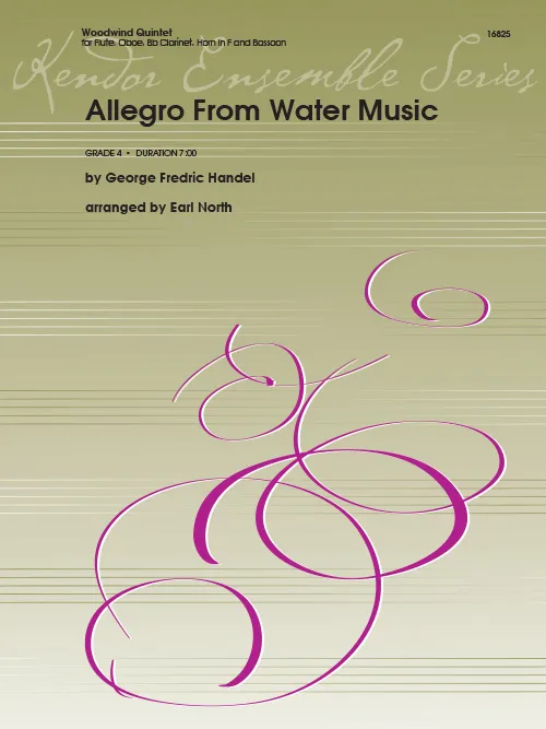 Kendor Music Allegro Water Music partitura kvintet 7:00
