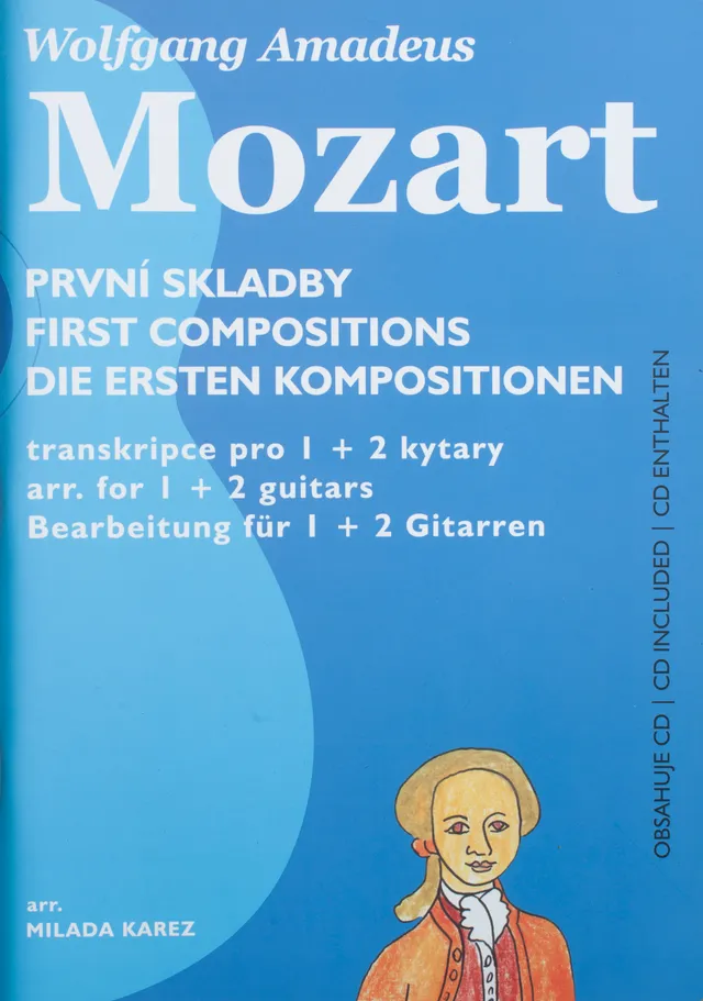 Editio Karez Mozart První skladby noty + CD kytara