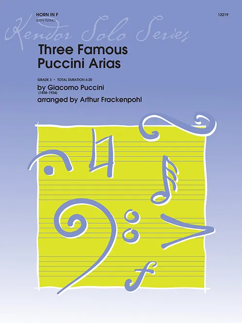 Kendor Music Three Famous Puccini Arias noty lesní roh