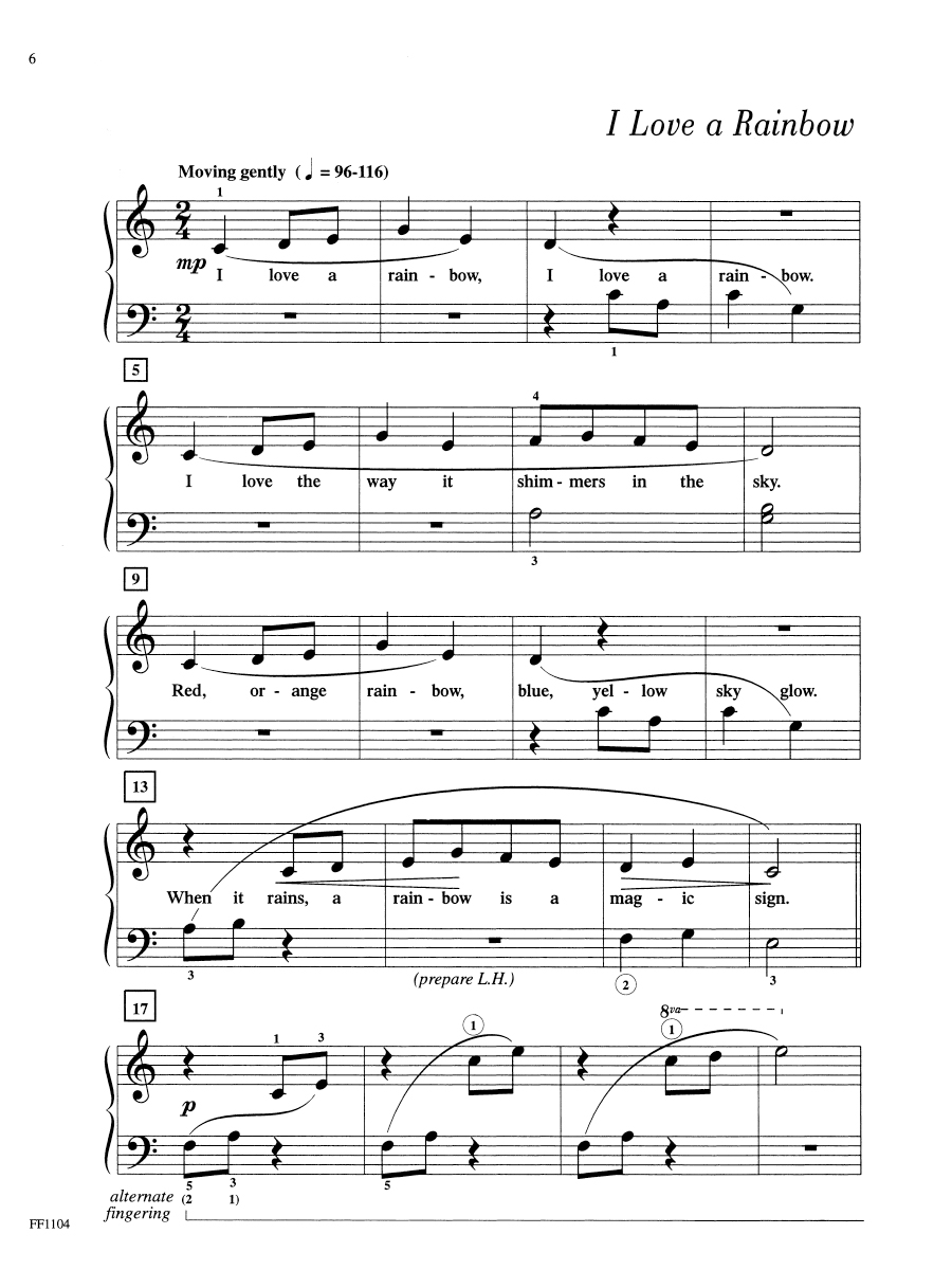 Faber Piano Adventures Once Upon a Rainbow 2 noty pro klavír
