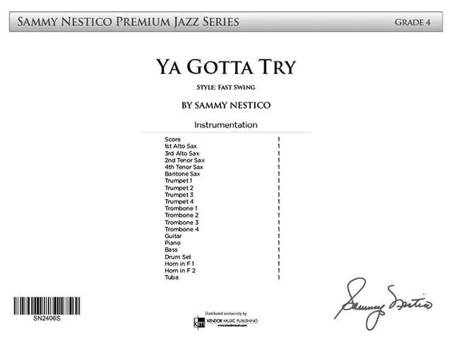 Kendor Music Ya Gotta Try partitura full score