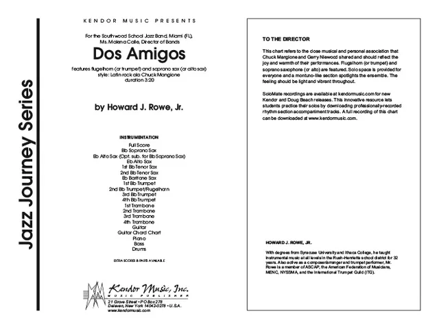 Kendor Music Dos Amigos noty partitura full score latin rock