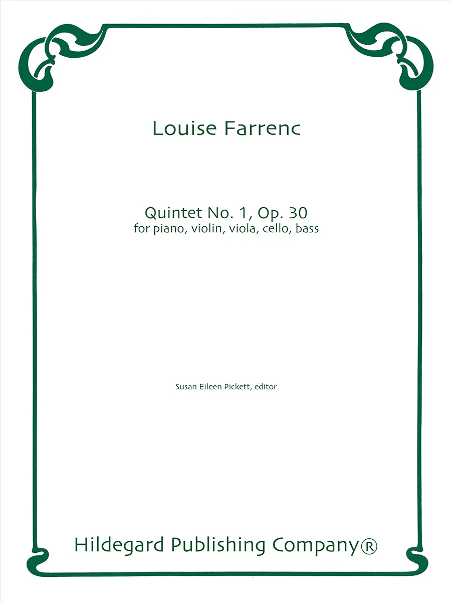 Hildegard Publishing Piano Quintet No.1 Farrenc partitura a hlasy
