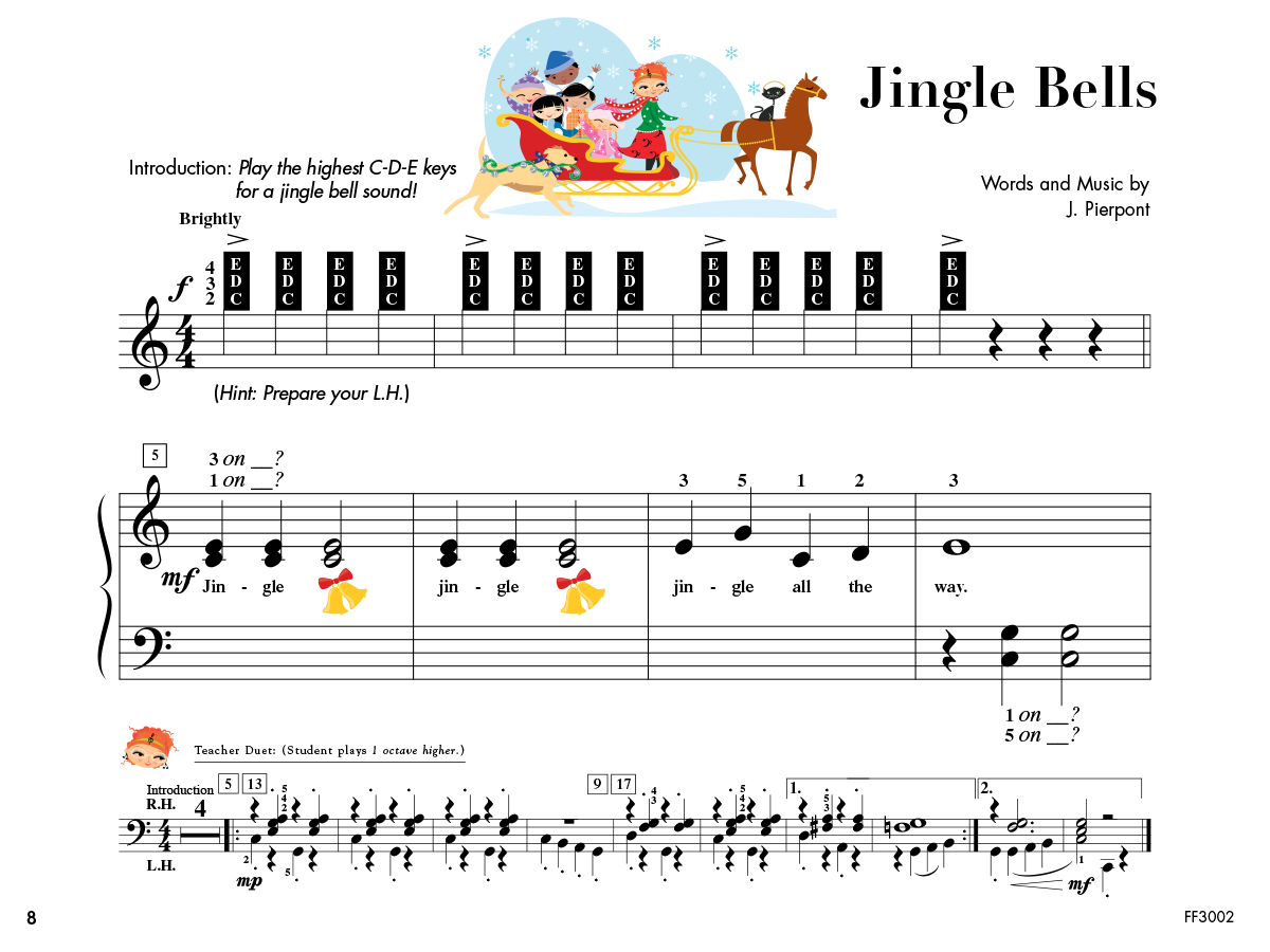 Faber Piano Adventures My First Piano Adventure Christmas Book B noty B