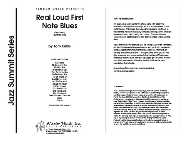 Kendor Music Real Loud First Note Blues partitura