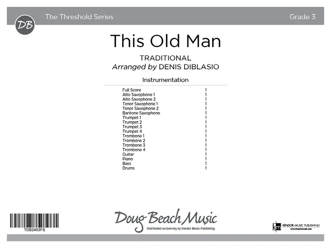 Kendor Music This Old Man partitura Full Score swing