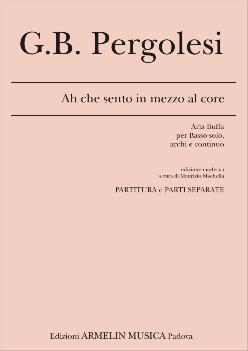 Armelin Musica Ah che sento in mezzo al core noty