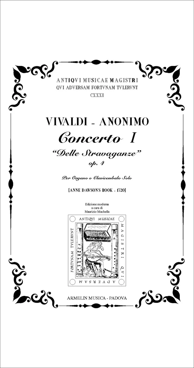 Armelin Musica Concerto I delle Stravaganze noty