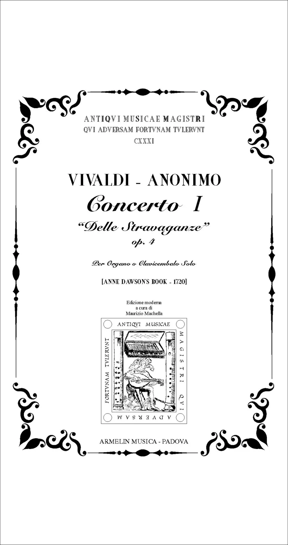 Armelin Musica Concerto I delle Stravaganze noty