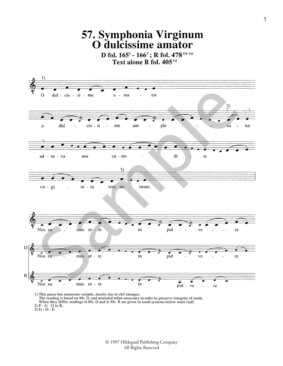 Hildegard Publishing Volume VI Bingen noty chorál