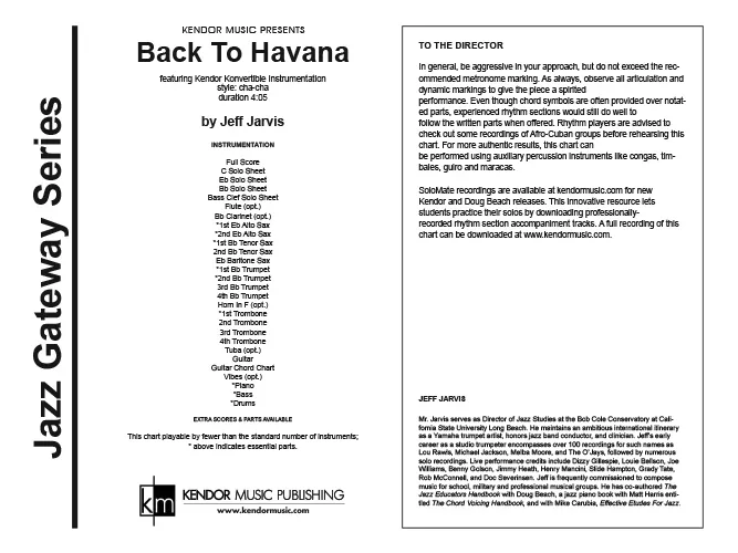 Kendor Music Back To Havana partitura cha-cha 4:05