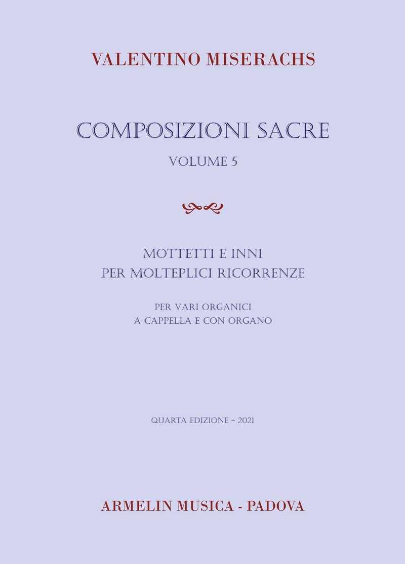 Armelin Musica Composizioni Sacre 5 noty chrámový sbor svazek