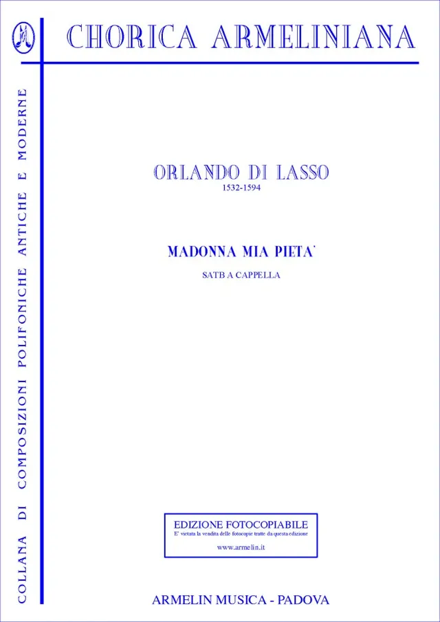 Armelin Musica Madonna mia pietà SATB sborové noty