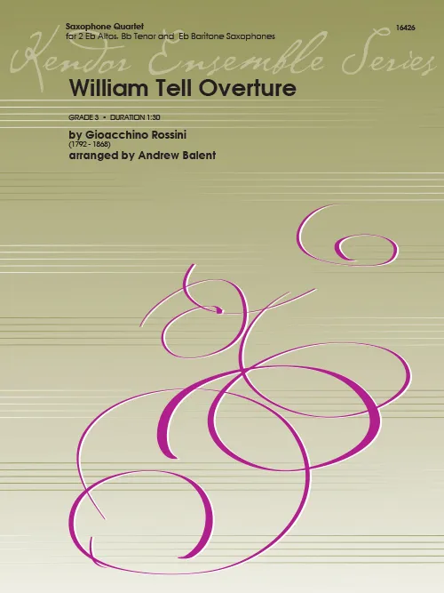 Kendor Music William Tell Overture noty sax kvartet