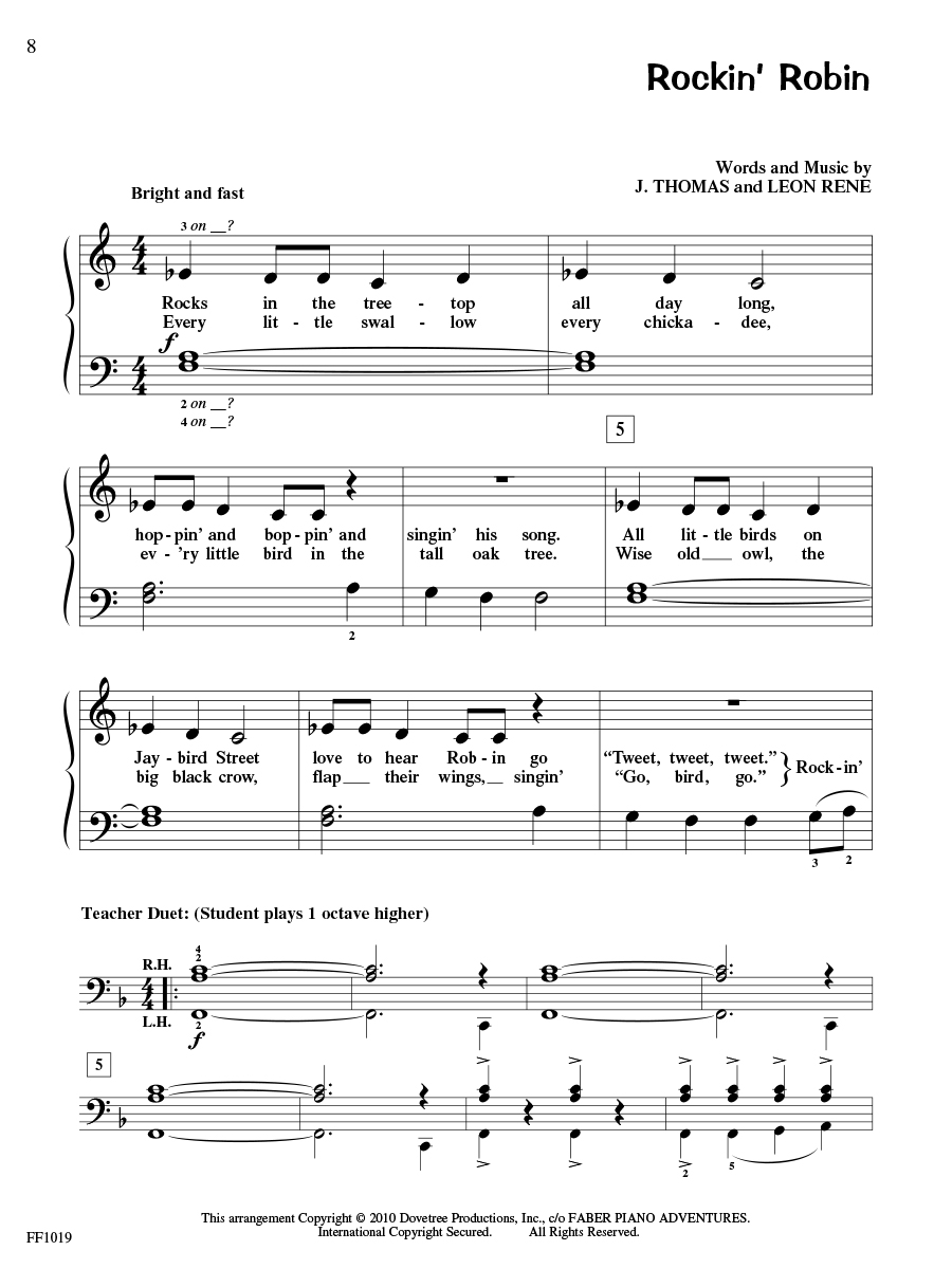 Faber PlayTime Piano Rock n Roll noty pro klavír level 1