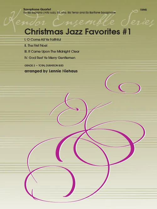 Kendor Music Christmas Jazz Favorites 1 noty pro saxofonové kvarteto
