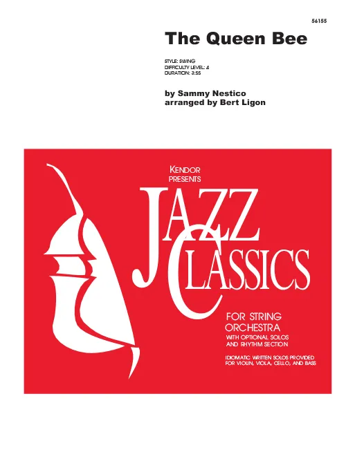 Kendor Music The Queen Bee noty smyčce Basie
