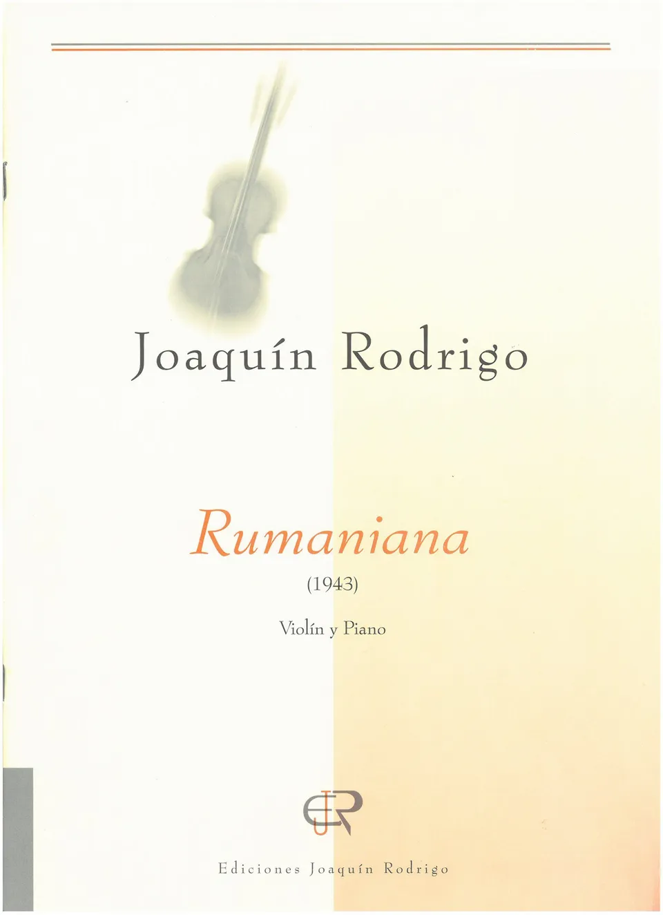 Ediciones Joaquín Rodrigo Rumaniana noty pro housle a klavír