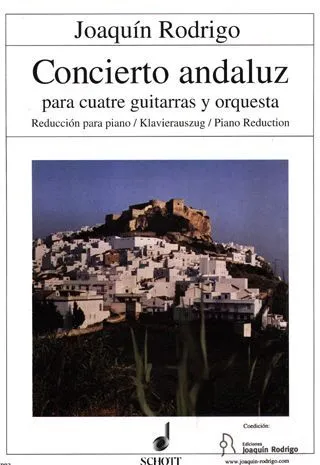 Ediciones Joaquín Rodrigo Concierto andaluz noty 4 kytary orchestr 25min
