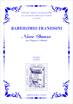 Armelin Musica Nove danze organo noty flétnové varhany
