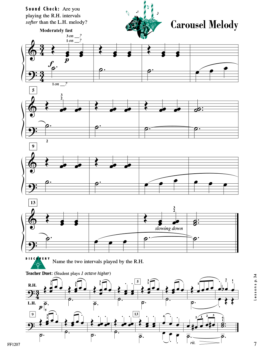 Accelerated Piano Adventures Performance Book 1 skladby