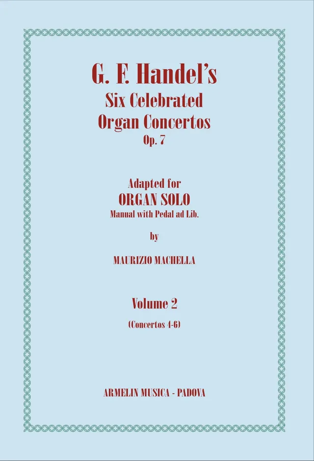 Armelin Musica Handel Six Organ Concertos Op.7 vol.2 noty