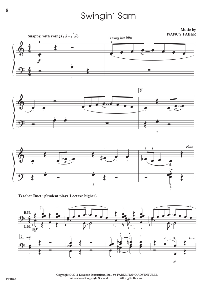 Faber Piano Adventures ShowTime Piano Jazz & Blues noty 2A