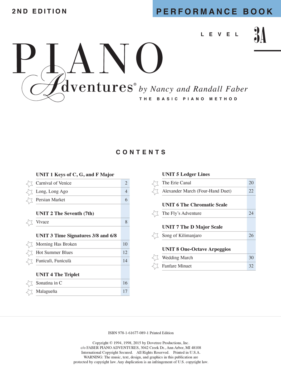 Piano Adventures 3A Performance Book noty 2. vydání