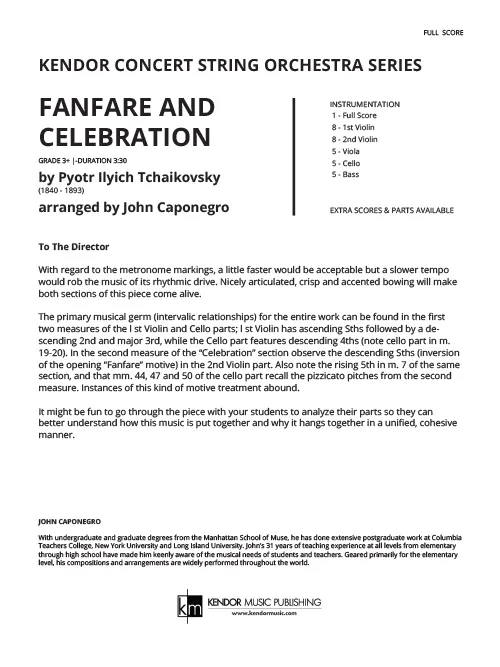 Kendor Music Fanfare And Celebration partitura 3:30