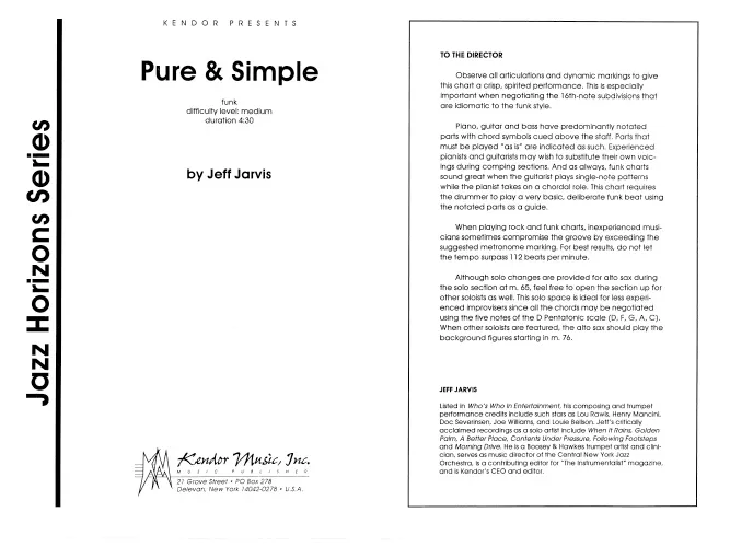 Kendor Music Pure & Simple partitura plná funk 4:30