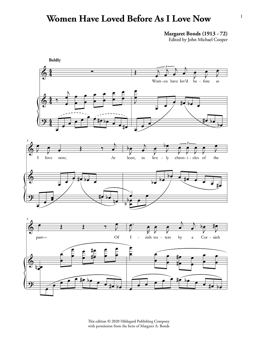 Hildegard Bonds Six Songs Millay noty pro vysoký hlas