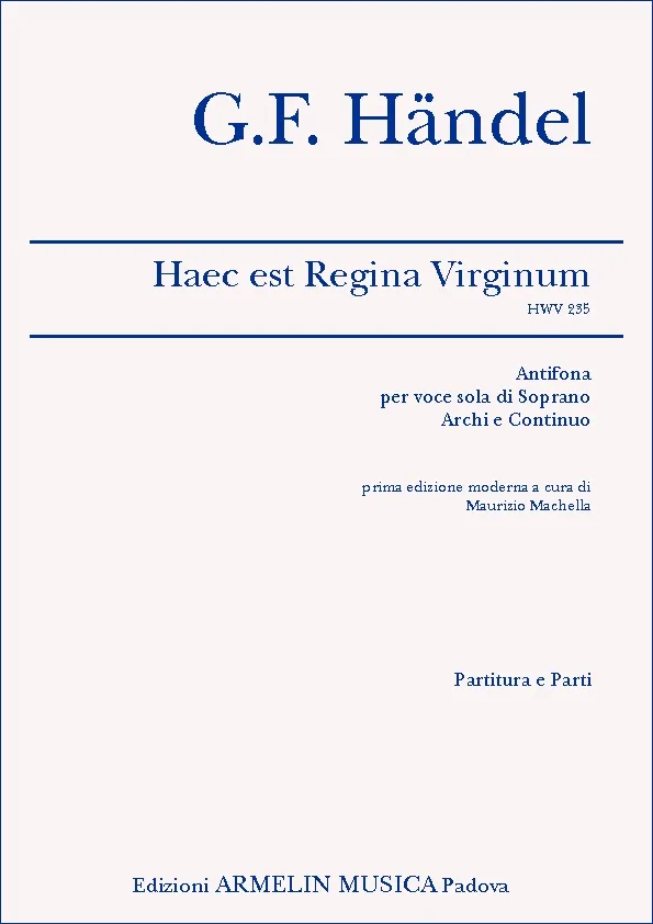 Armelin Musica Haec est Regina Virginum HWV 235 noty