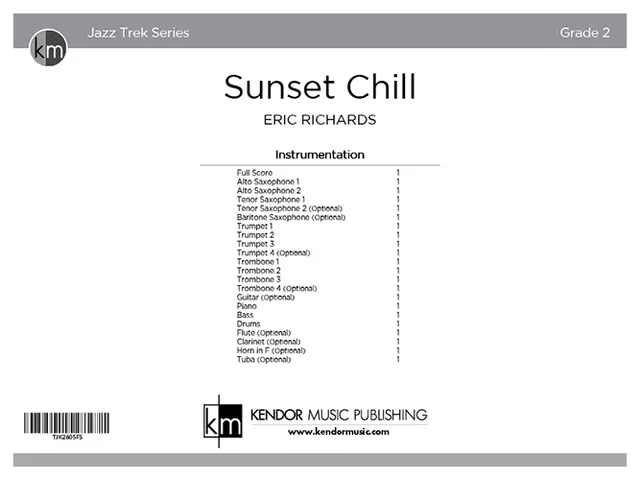 Kendor Music Sunset Chill partitura Full Score swing