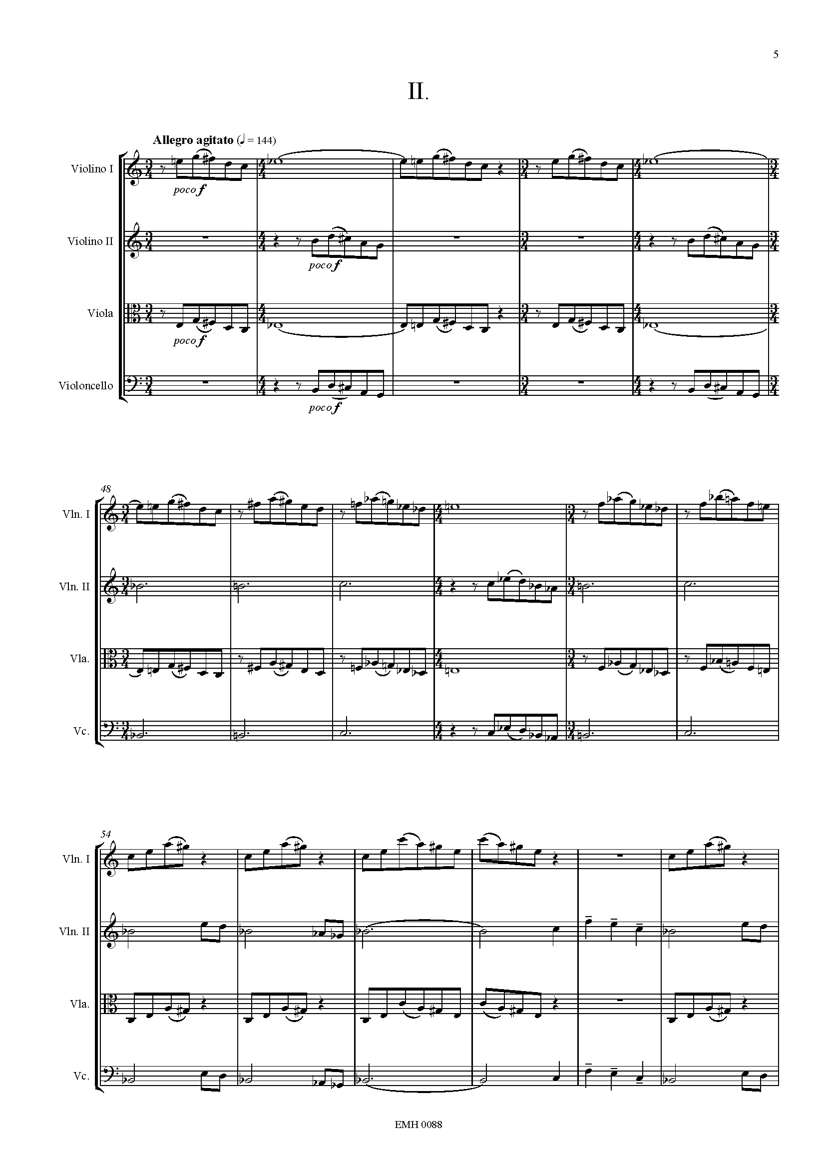 Editio Musica Humana III. Quartetto partitura smyčce