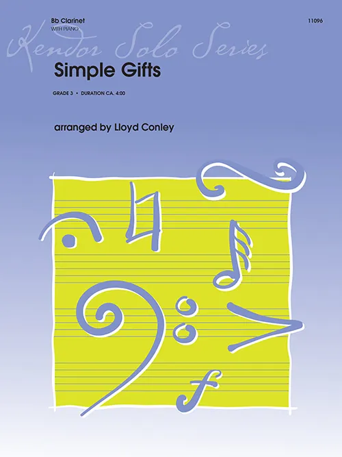 Kendor Music Simple Gifts noty pro klarinet a klavír