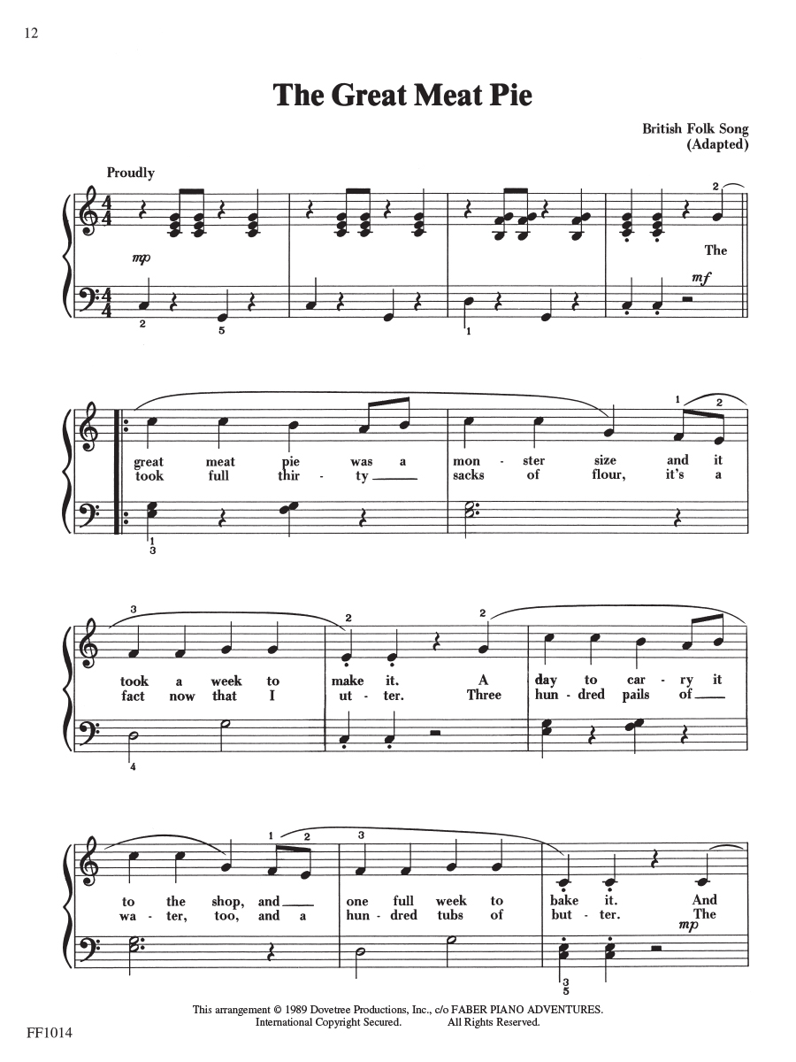 Faber ChordTime Piano Favorites noty pro klavír