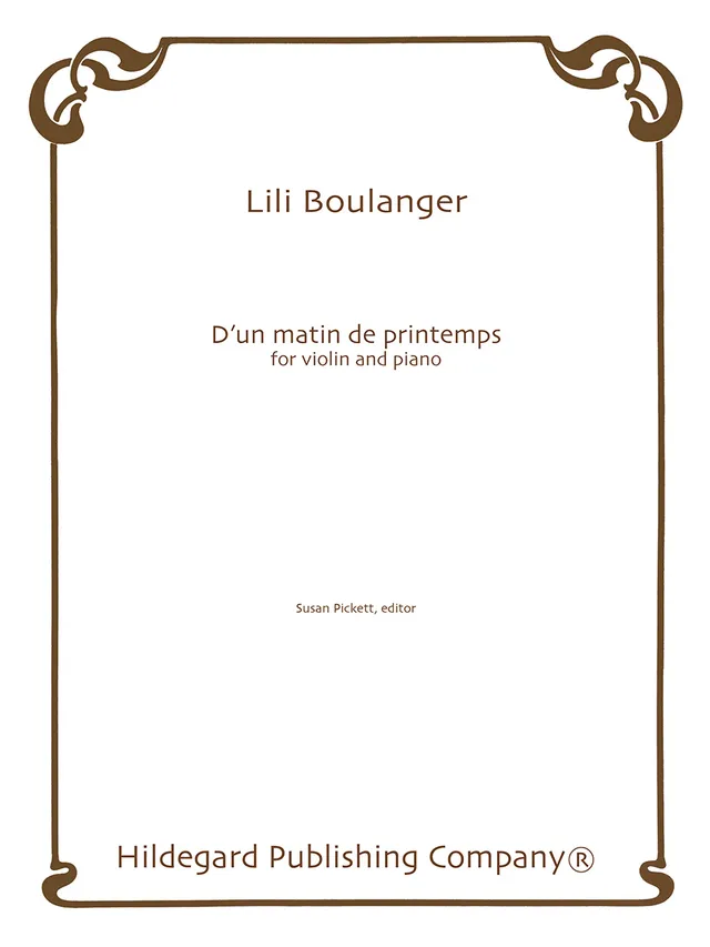 Hildegard Publishing Company D’un matin de printemps Boulanger noty housle klavír
