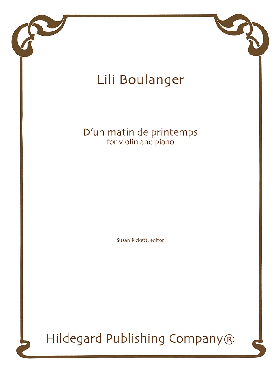 Hildegard Publishing Company D’un matin de printemps Boulanger noty housle klavír