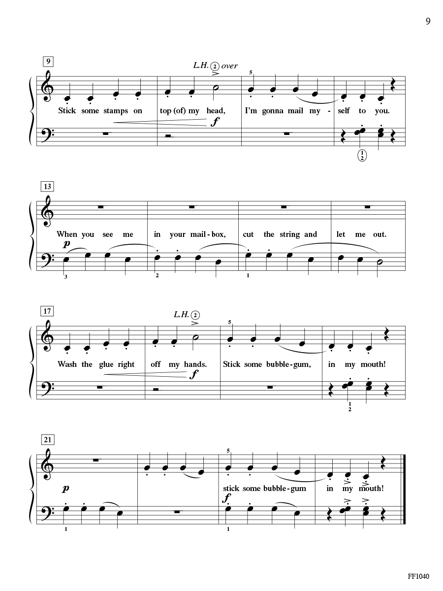 Faber ShowTime Piano Kids’ Songs noty pro klavír dětské