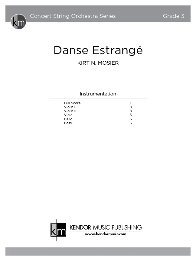 Kendor Music Danse Estrangé partitura full score smyčce