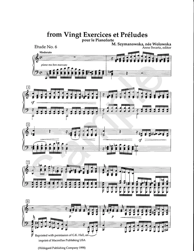 Hildegard Publishing Three Études Szymanowska noty pro klavír