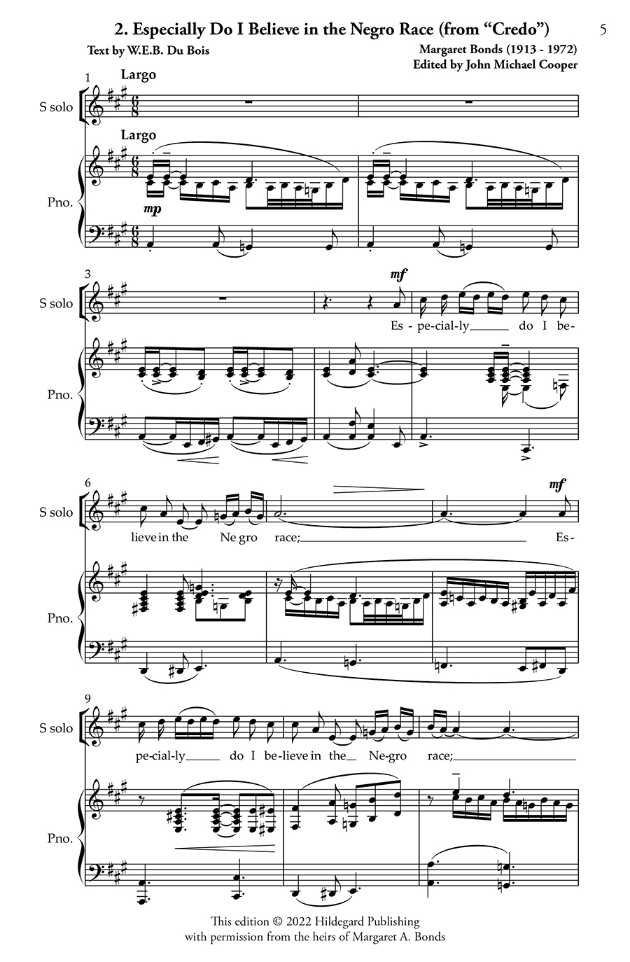 Hildegard Publishing Especially Do I Believe noty pro soprán a SATB