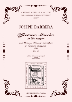Armelin Musica Offertorio Marcha in Do Mayor (1784) noty