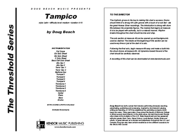 Kendor Music Tampico noty full score latin-rock