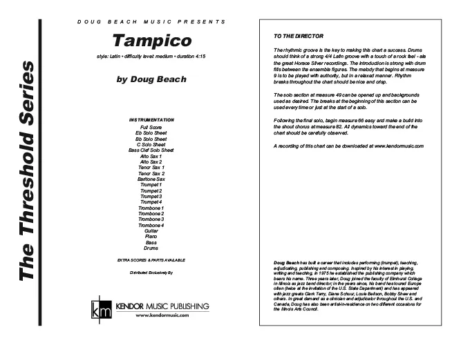 Kendor Music Tampico noty full score latin-rock