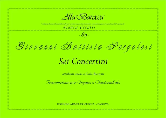 Armelin Musica 6 Concertini Ricciotti noty ověřené vydání